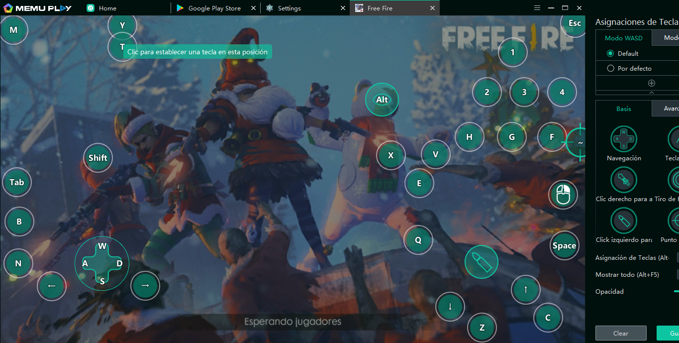 Keymapping de MEmu para Free Fire