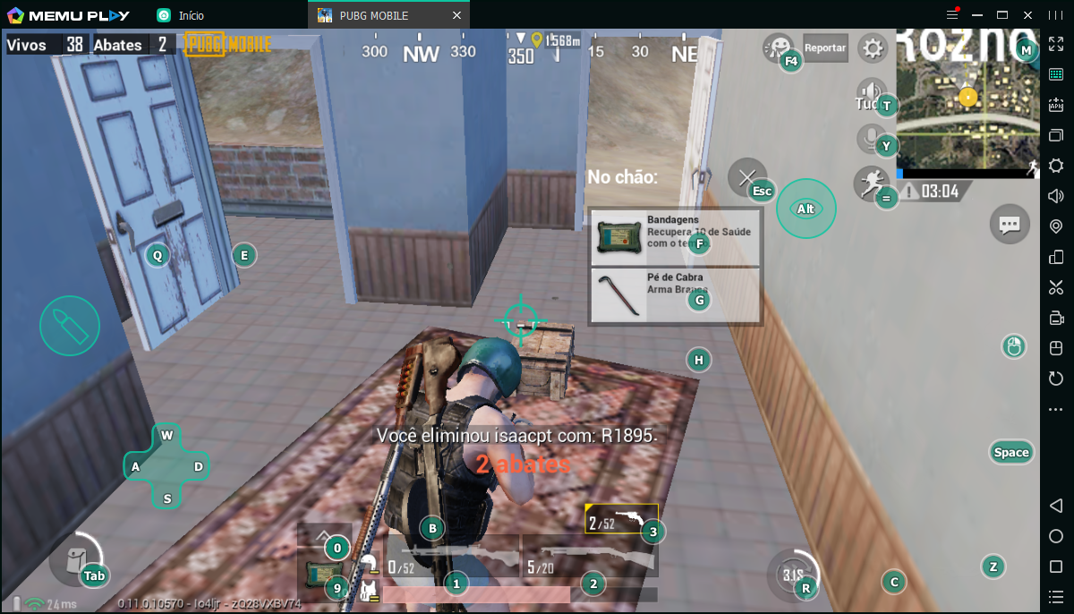 Jogar PUBG MOBILE PC Fraco