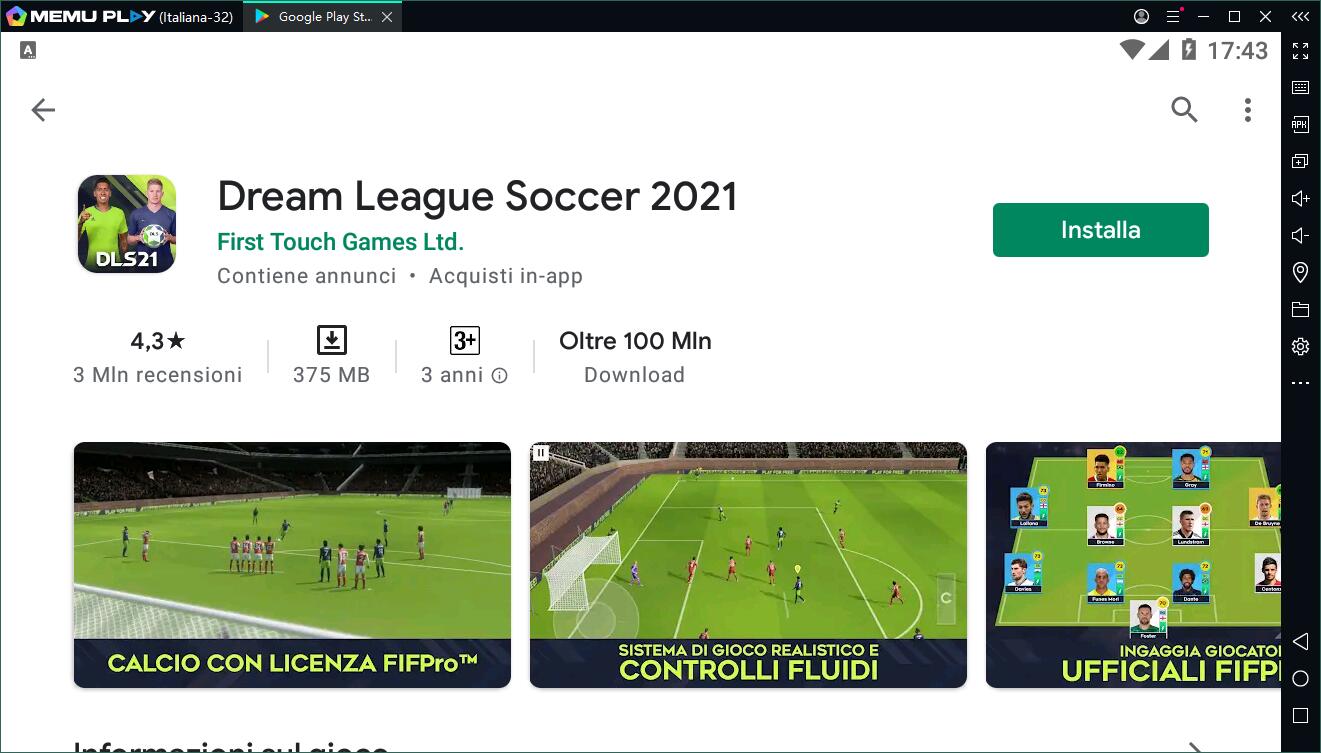 Scarica e gioca Dream League Soccer 2021 su PC